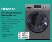 Hisense 10Kg Black Front Loader Washing Machine WFEH1014VJT