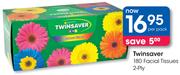 Twinsaver 180 Facial Tissues 2-Ply-Per Pack