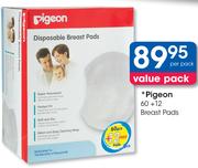 Pigeon 60+12 Breast Pads-Per Pack