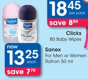 Sanex For Men Or Women Roll-On-50ml Each