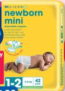 Clicks Value Pack Disposable Nappies Newborn Mini-2's