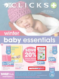 Clicks : Winter Baby Essentials (16 Jun - 12 Jul 2015), page 1