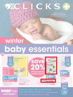 Clicks : Winter Baby Essentials (16 Jun - 12 Jul 2015), page 1