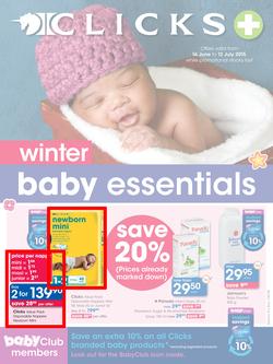 Clicks : Winter Baby Essentials (16 Jun - 12 Jul 2015), page 1