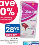 Calpol Strawberry Paediatric Syrup-100ml