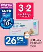 Clicks 150 Nappy Sacks-Per Pack