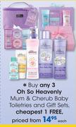 Oh So Heavely Mum & Cherub Baby Toiletries And Gift Sets-Each
