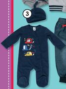 Clicks Boys Fleece Sleepsuit & Beanie