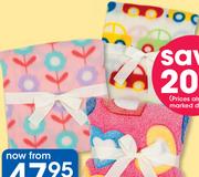 Clicks Fleece Coral Blanket