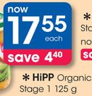 Hipp Organic Stage 1-125g Each