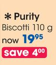 Purity Biscotti-110g Per Pack