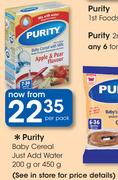 Purity Baby Cereal Just Add Water-200g Or 450g Per Pack