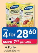 Purity Juice-4 x 200ml