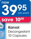 Karvol Decongestant 10 Capsules-Per Pack