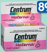 Centrum Materna Complete A To Zinc 30 Tablets-Per Pack