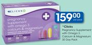 Clicks Pregnancy Supplement With Omega 3, Calcium & magnesium 30 Day Pack-Per Pack