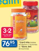 Cal-C Vita Kiddies 60 Vitamin C Gummies Or Dyna Jets 60 Gummies-Per Pack