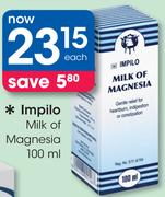 Impilo Milk Of Magnesia-100ml
