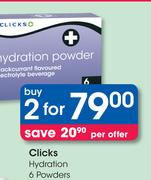 Clicks Hydration Powder-2x6's Packs