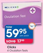 Clicks 4 Ovulation Tests-Per Pack