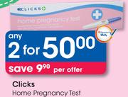 Clicks Home Pregnancy Test-For 2