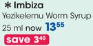 Imbiza Yezikelemu Worm Syrup-25ml