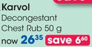 Karvol Decongestant Chest Rub-50g Each