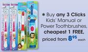 Clicks Kids Manual Or Power Toothbrushes-Each