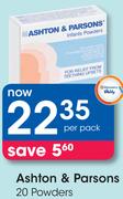 Ashton & Parsons 20 Powders-Per Pack
