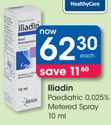 Iliadin Paediatric 0.025% Metered Spray-10ml