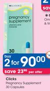 Clicks Pregnancy Supplement-2x30 Capsules