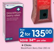 Clicks Blackthorn Berry Elixir-2x200ml