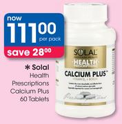 Solal Health Prescriptions Calcium Plus-60 Tablets