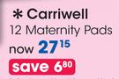 Carriwell 12 Maternity Pads-Per Pack
