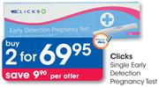 Clicks Single Early Detection Pregnancy Test-2's