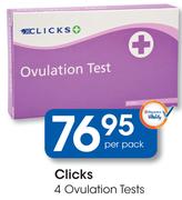 Clicks 4 Ovulation Tests-Per Pack