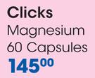 Clicks Magnesium 60 Capsules-Per Pack