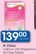 Clicks Calcium With Magnesium 60 Chew Tablets-Per Pack
