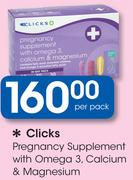 Clicks Pregnancy Supplement With Omega 3, Calcium & Magnesium-Per Pack