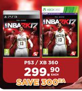 PS3 / Xbox 360 Inba2K17-Each