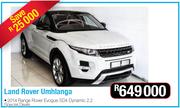 Land Rover Umhlanga 2014 Range Rover Evogue SD4 Dynamic 2.2 Special Deals