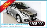 Honda & Suzuki Pietermaritzburg 2014 Suzuki Swift Sport 1.6 Special Deal
