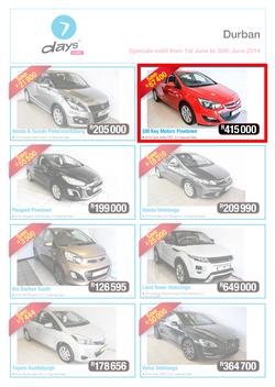 7 Days Cars : KwaZulu Natal (1 Jun - 30 Jun 2014), page 1