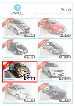7 Days Cars : KwaZulu Natal (1 Jun - 30 Jun 2014), page 1