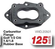 Carburettor Flange (Golf 1/2 Citi 1.6/1.8) Rubber Base VWD.20501-Each
