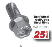 Bolt Wheel (Golf/ Jetta) Steel Rims VWD.13200-Each