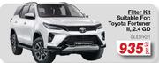 Gud Filter Filter Kit Suitable For: Toyota Fortuner II, 2.4GD GUD.FK51-Per Kit