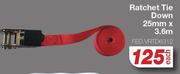 Ratchet Tie Down 25mm X 3.6m FED.VRTD6312
