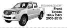 Skinz Custom Fit Seat Covers For Front Toyota Hilux D4D 2005-2015 FED.SKHILGD4DFF-Per Set
