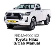 Race Rubber Mats For Toyota Hilux S/Cab Manual FED.MAT000102-Per Set
